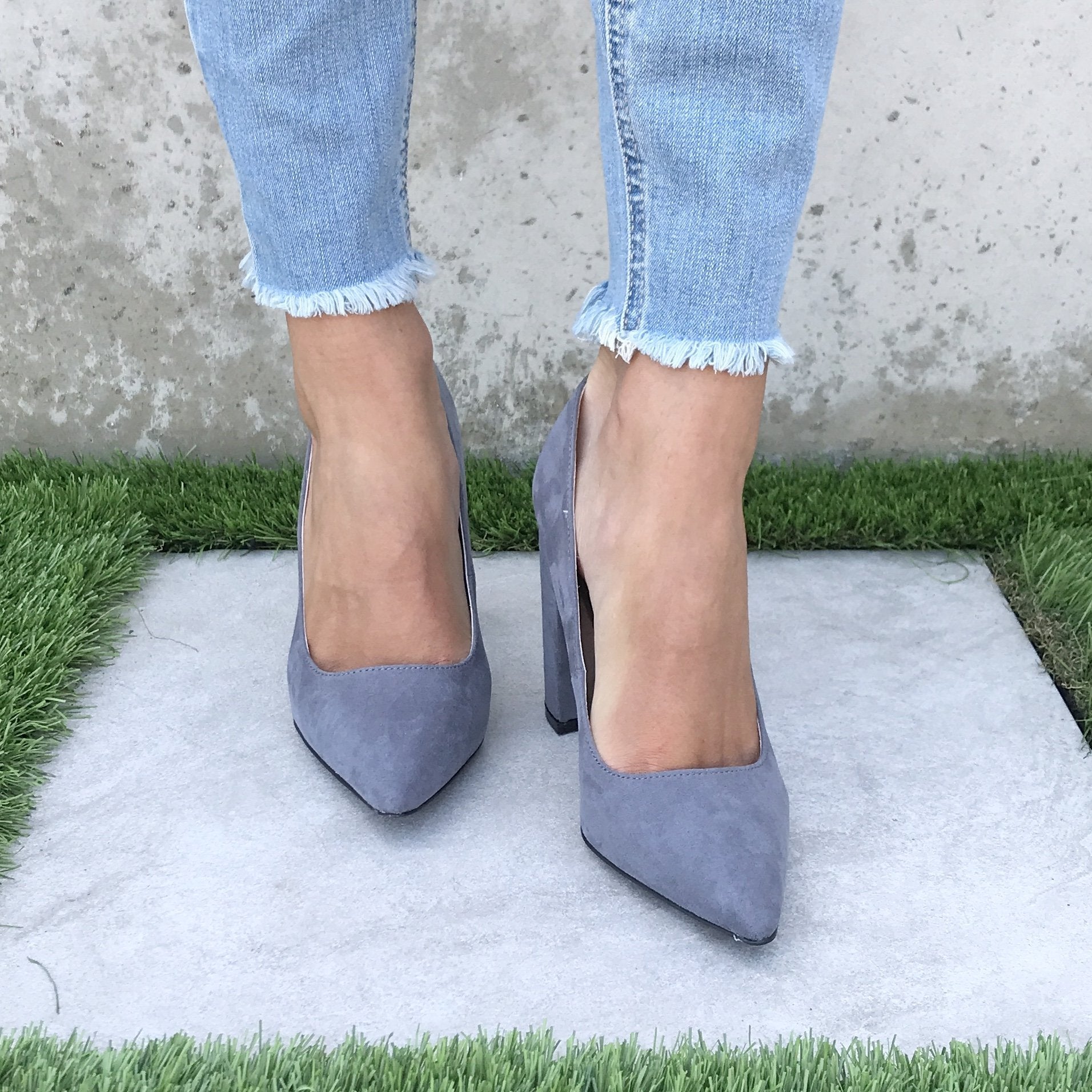 Work It Heels in Steel Grey - Dainty Hooligan