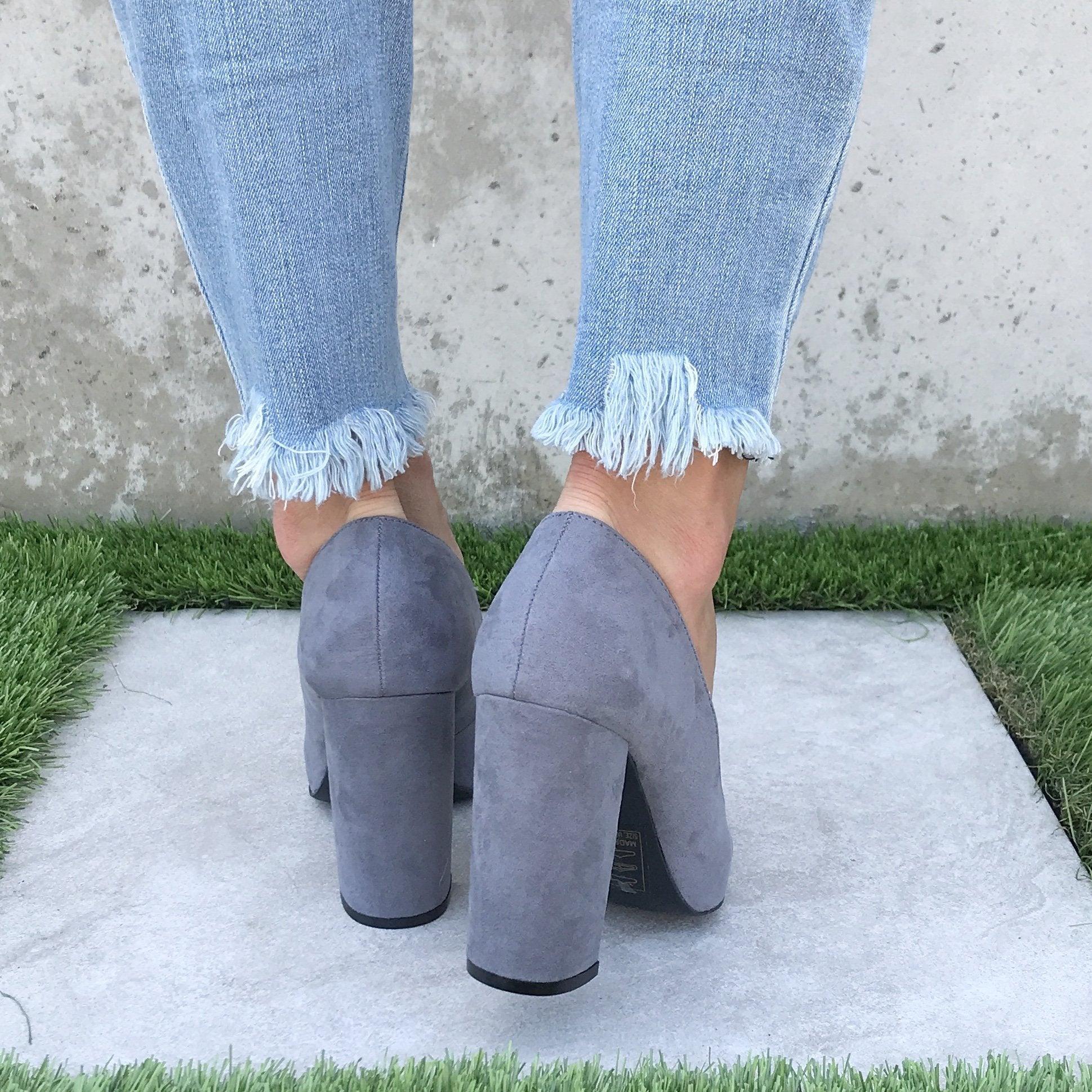 Work It Heels in Steel Grey - Dainty Hooligan