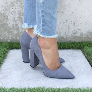 Work It Heels in Steel Grey - Dainty Hooligan