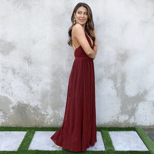 Hidden Gems Red Party Maxi Dress - Dainty Hooligan