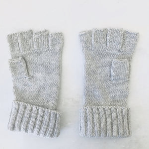 Feeling It Fingerless Knit Gloves In Grey - Dainty Hooligan
