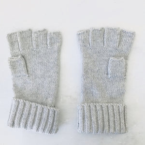 Feeling It Fingerless Knit Gloves In Grey - Dainty Hooligan