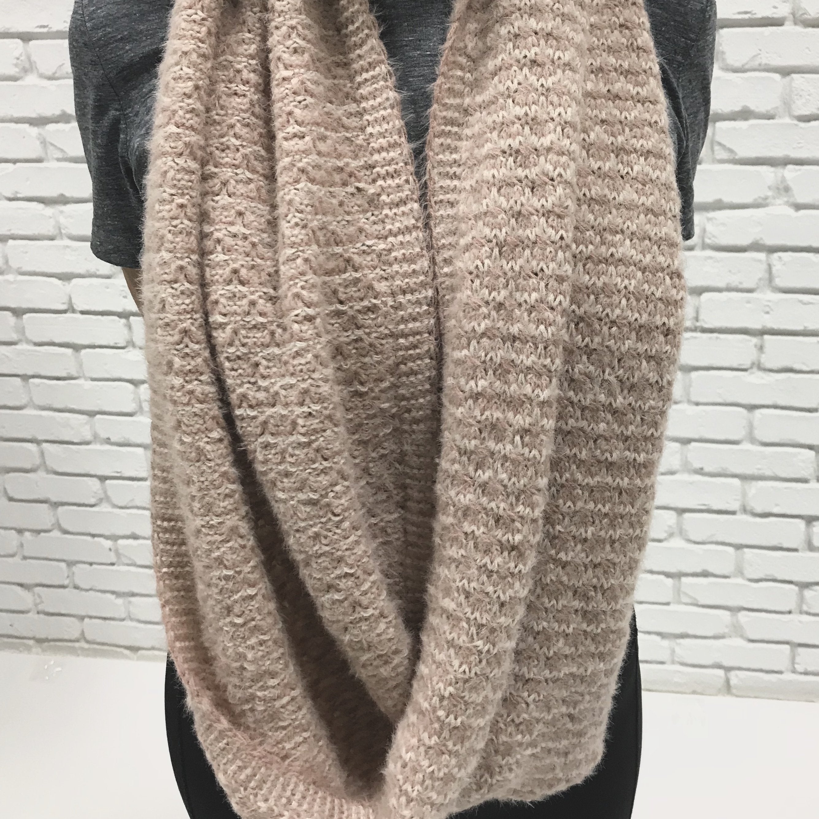 Come Around Pink Knit Infinity Scarf - Dainty Hooligan