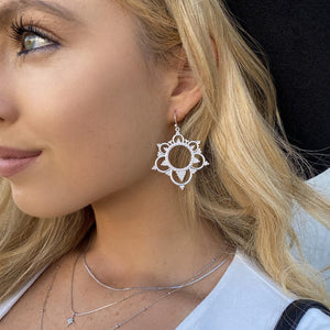 Star Daze Laser Cut Silver Earrings - Dainty Hooligan