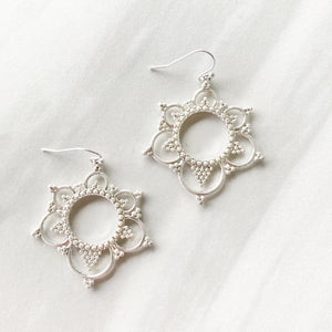 Star Daze Laser Cut Silver Earrings - Dainty Hooligan