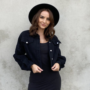 Rumor Has It Black Denim Jacket - Dainty Hooligan