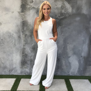 Cut Out For It Jumpsuit in White - Dainty Hooligan