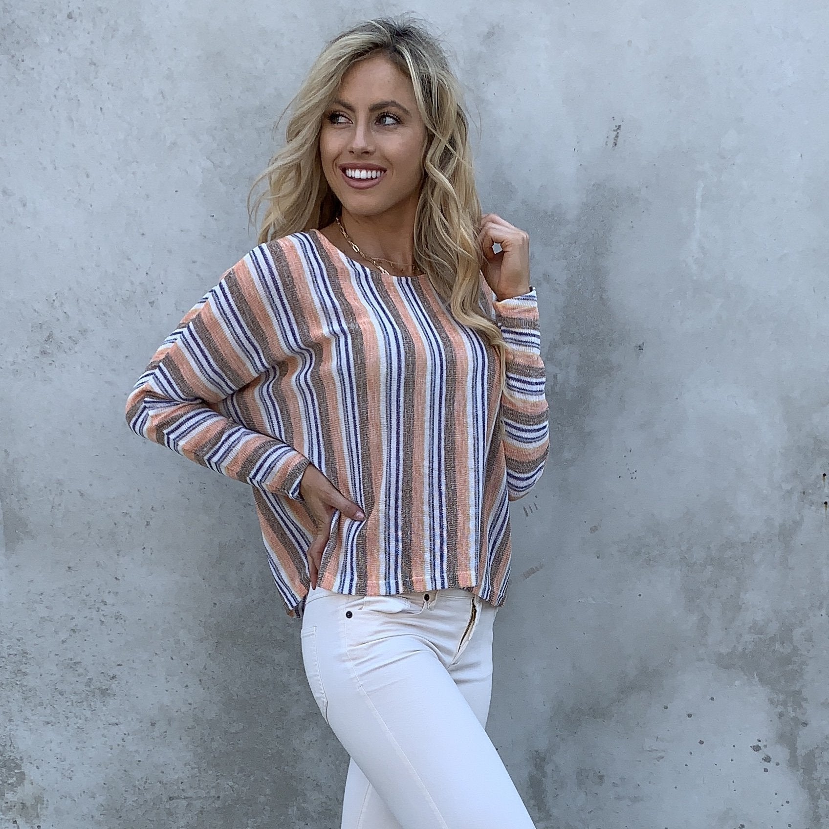 Morning Light Stripe Knit Top - Dainty Hooligan