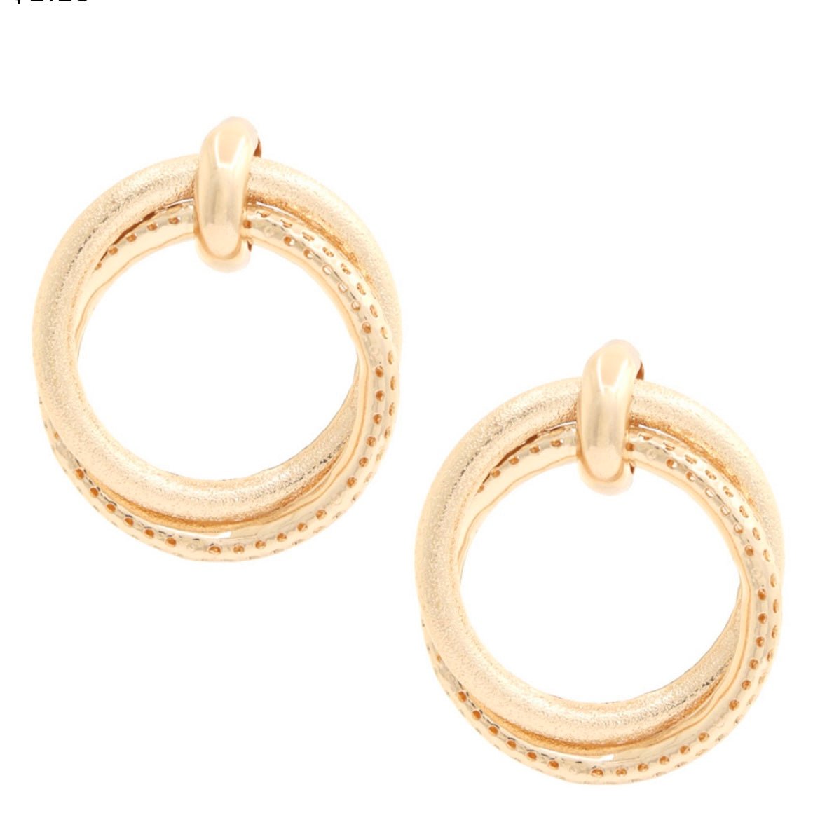 Woven Hoop Earrings in Gold