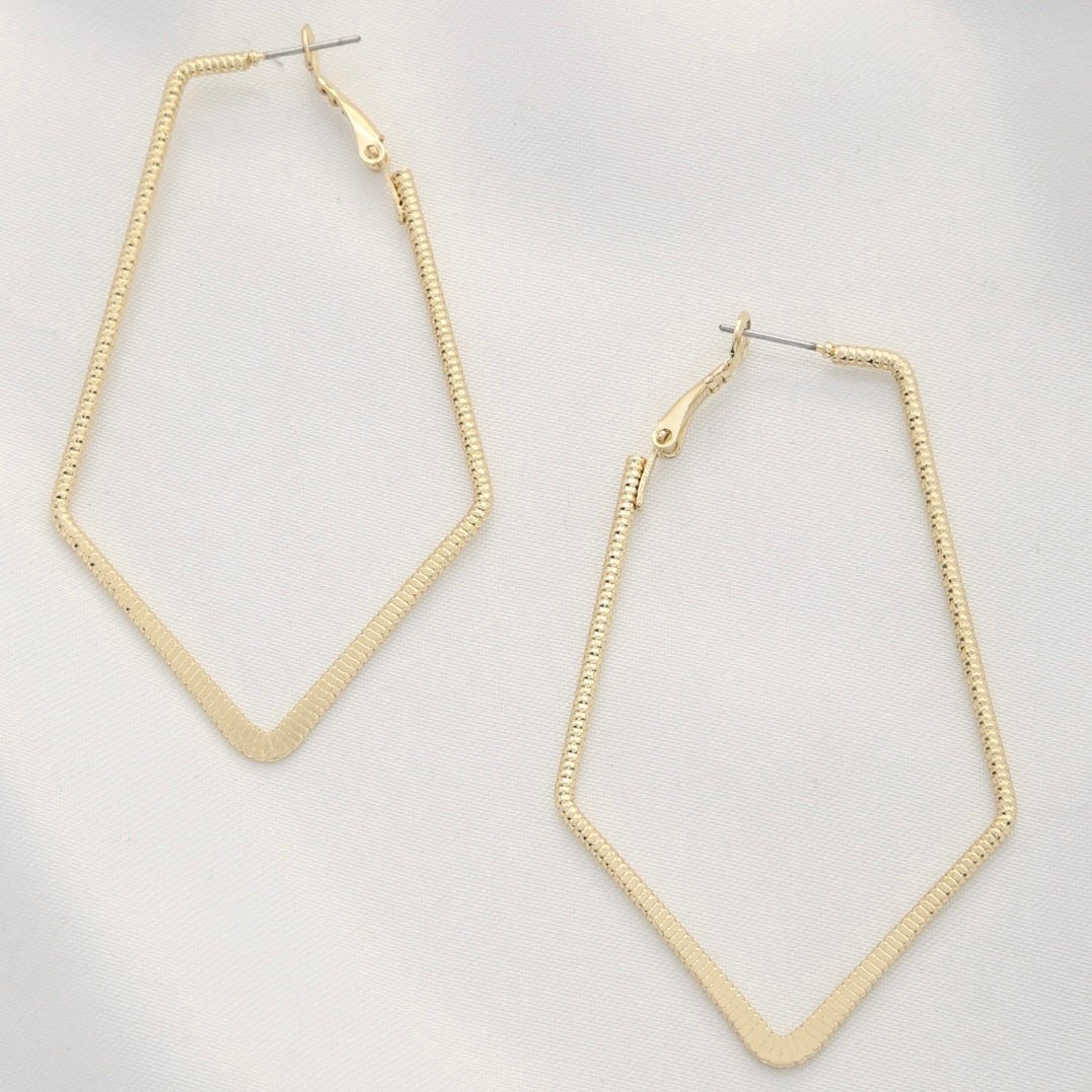 Texture Gold Geo Earrings