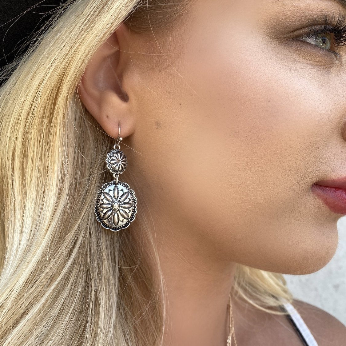 Here For Awhile Antique Silver Earrings - Dainty Hooligan