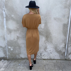 Everything Beautiful Midi Dress in Camel - Dainty Hooligan