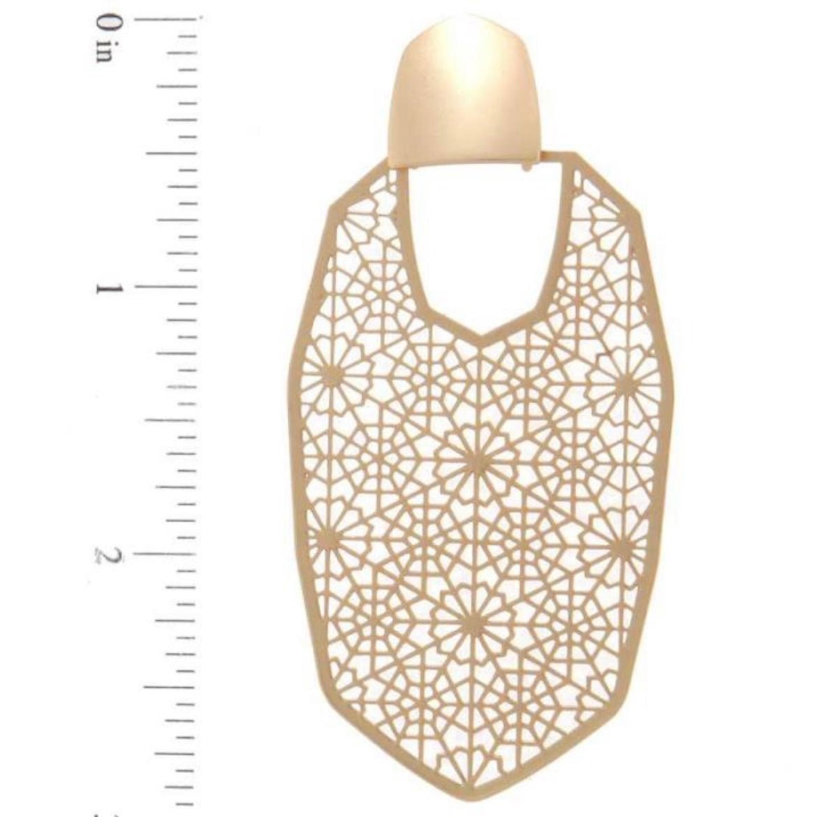 Rosemary Lasercut Gold Earrings