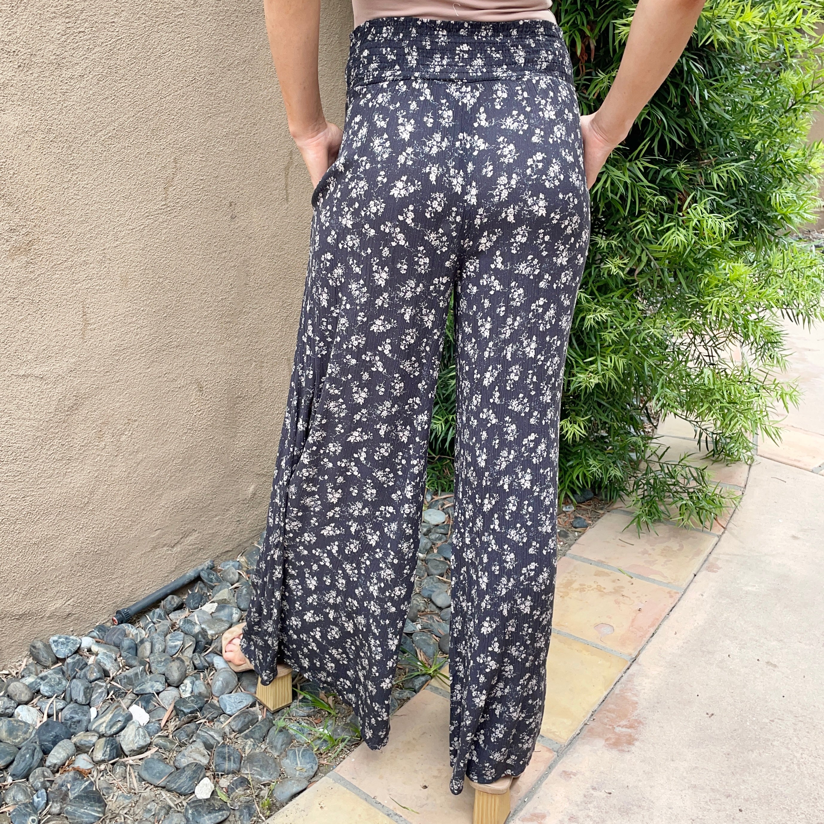 Bouquet of Love Wide Leg Print Pants - Dainty Hooligan