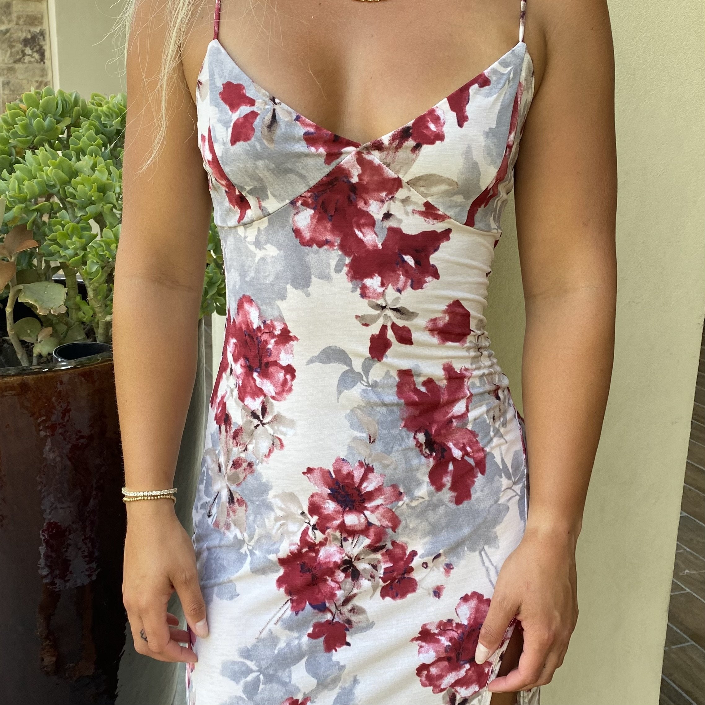 Romantic Getaway Floral Midi Bodycon Dress - Dainty Hooligan