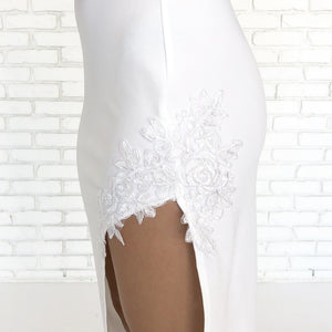 Purity White Backless Maxi Dress - Dainty Hooligan