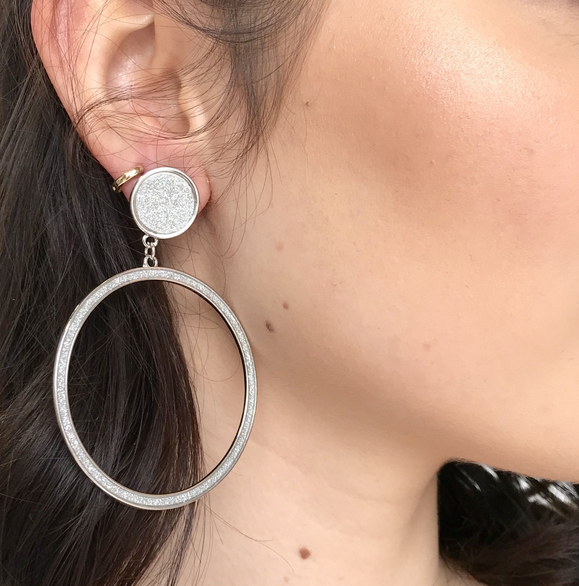 Feel Alive Silver Hoop Earrings - Dainty Hooligan