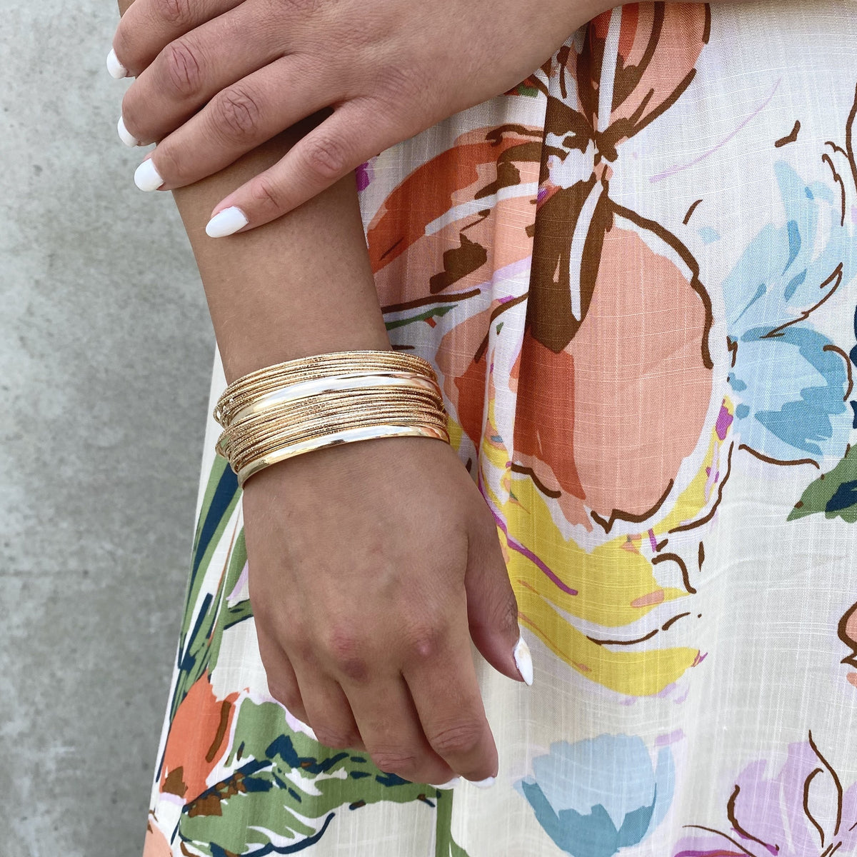 Put Together Gold Bangles - Dainty Hooligan