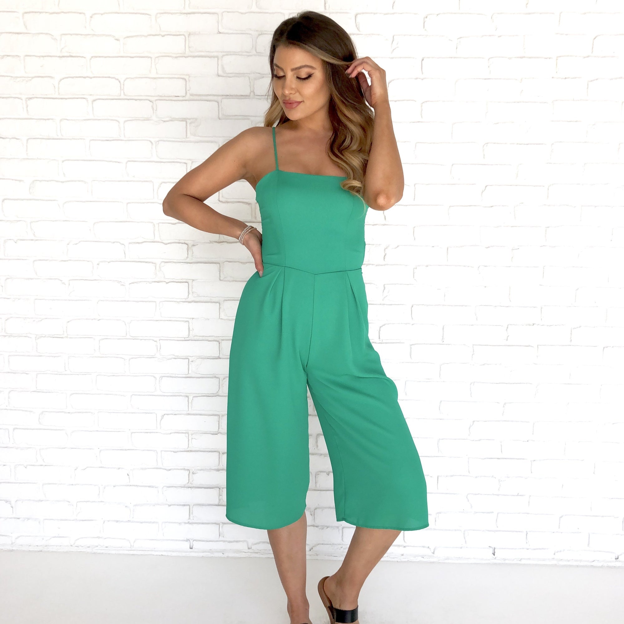 Keep Your Cool Jumpsuit In Green - Dainty Hooligan