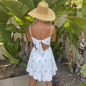 Garden Gathering Floral Skater Dress in White - Dainty Hooligan