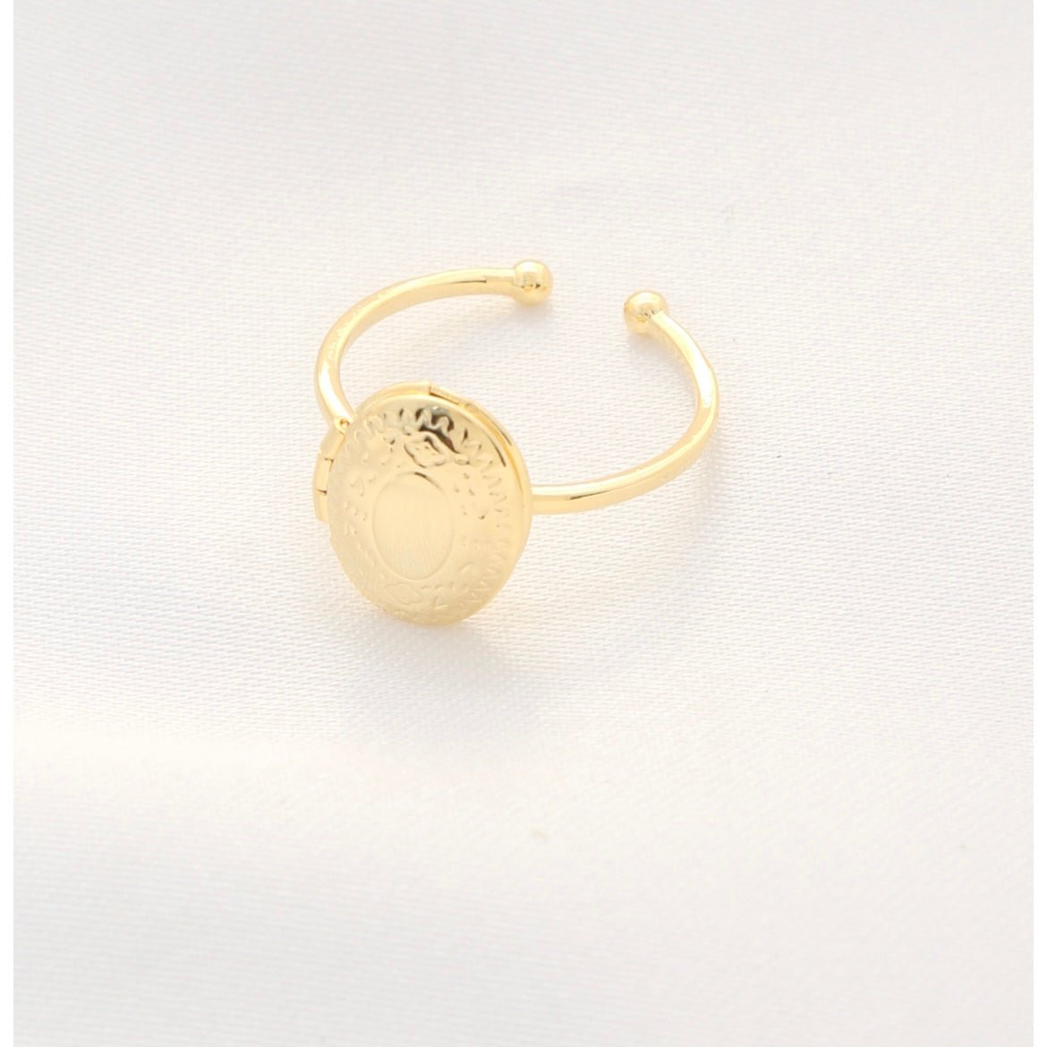 Dipped in Gold Locket Ring