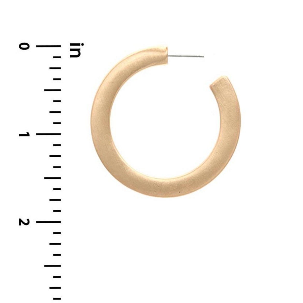 Smooth Matte Gold Hoop Earrings