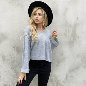 Hazy Days Grey Sweater - Dainty Hooligan