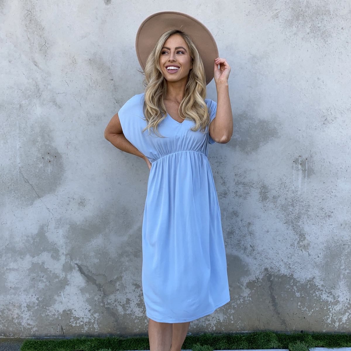 Everything Beautiful Midi Dress in Baby Blue - Dainty Hooligan