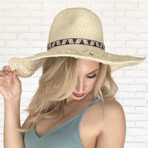 Tropical Feeling Straw Beach Hat - Dainty Hooligan