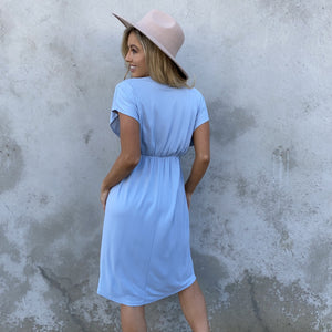 Everything Beautiful Midi Dress in Baby Blue - Dainty Hooligan