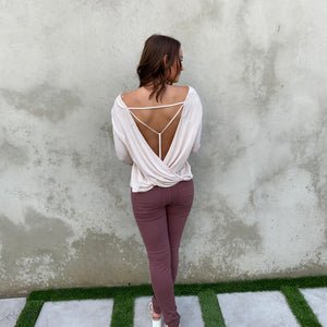 Classic Skinny Pants In Plum - Dainty Hooligan