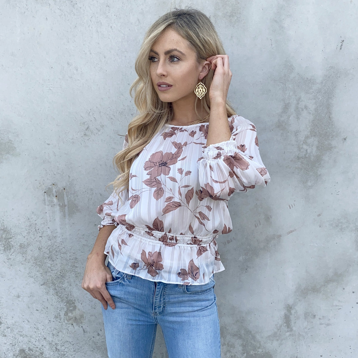 Sweet Darling Floral Print Blouse - Dainty Hooligan