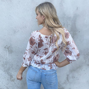 Sweet Darling Floral Print Blouse - Dainty Hooligan