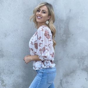 Sweet Darling Floral Print Blouse - Dainty Hooligan