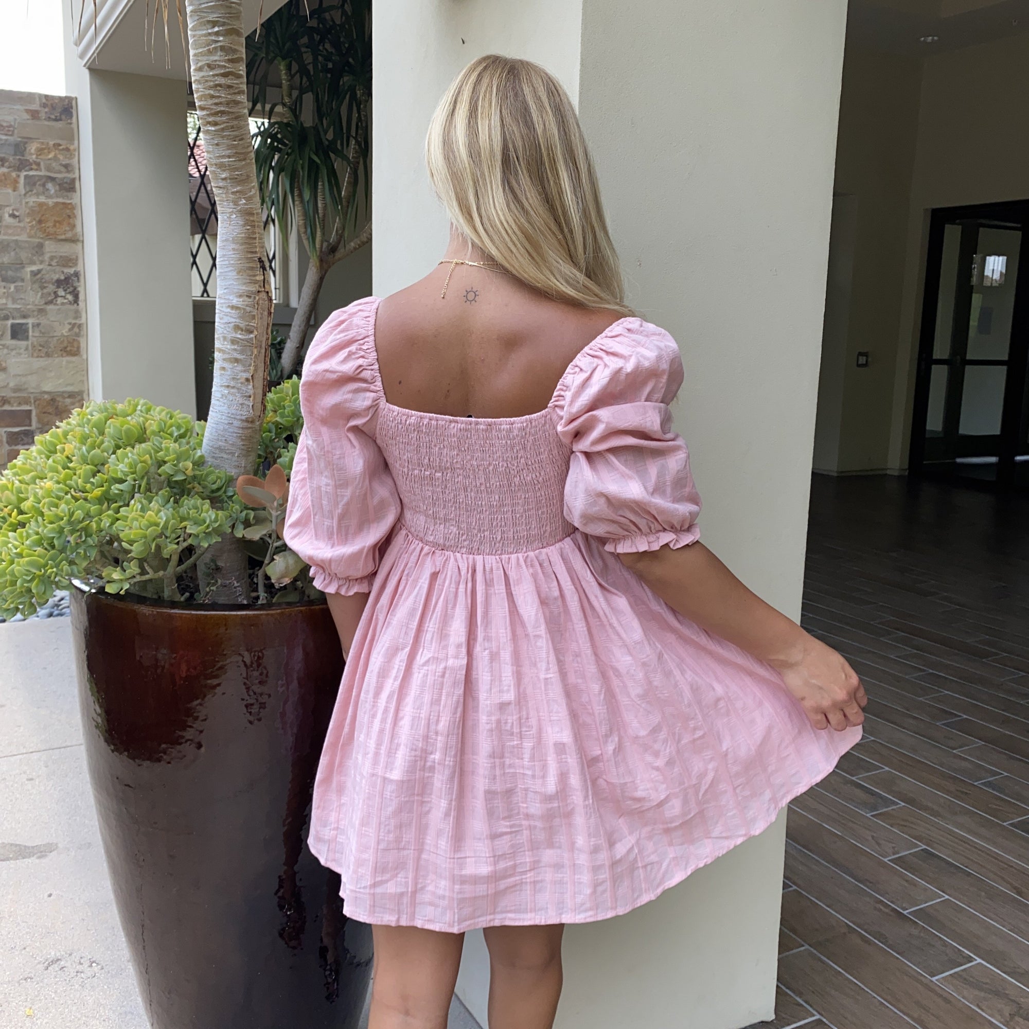 Sabrina Pink Babydoll Dress Puff Dress With Sleeve Dress Hot Pink Babydoll Dress Pink Summer Dress Sabrina Pink Babydoll Dress Puff Dress With Sleeve Dress Hot Pink Babydoll Dress Pink Summer Dress