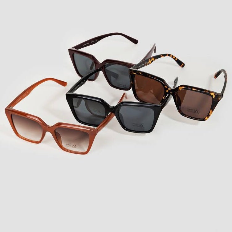 Square Cat Eye Sunglasses - Brown