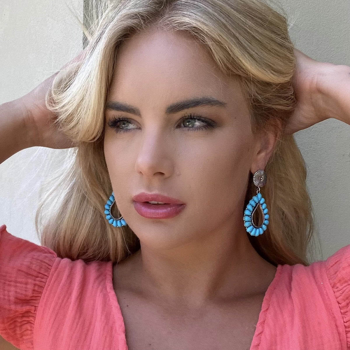 New Mexico Turquoise Stone Earrings - Dainty Hooligan