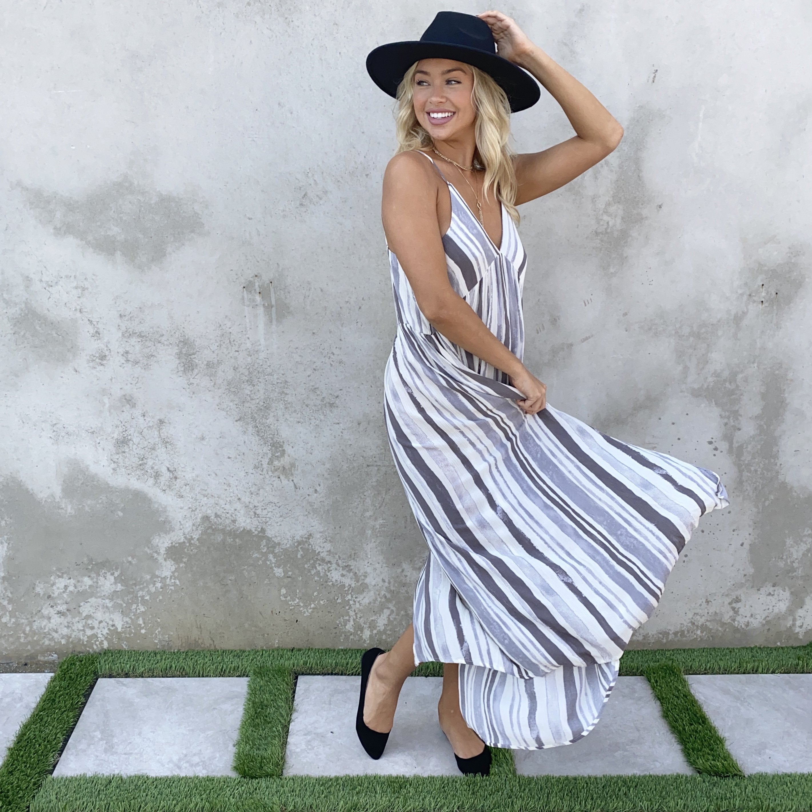 Loving Arms Stripe Print Maxi Dress - Dainty Hooligan