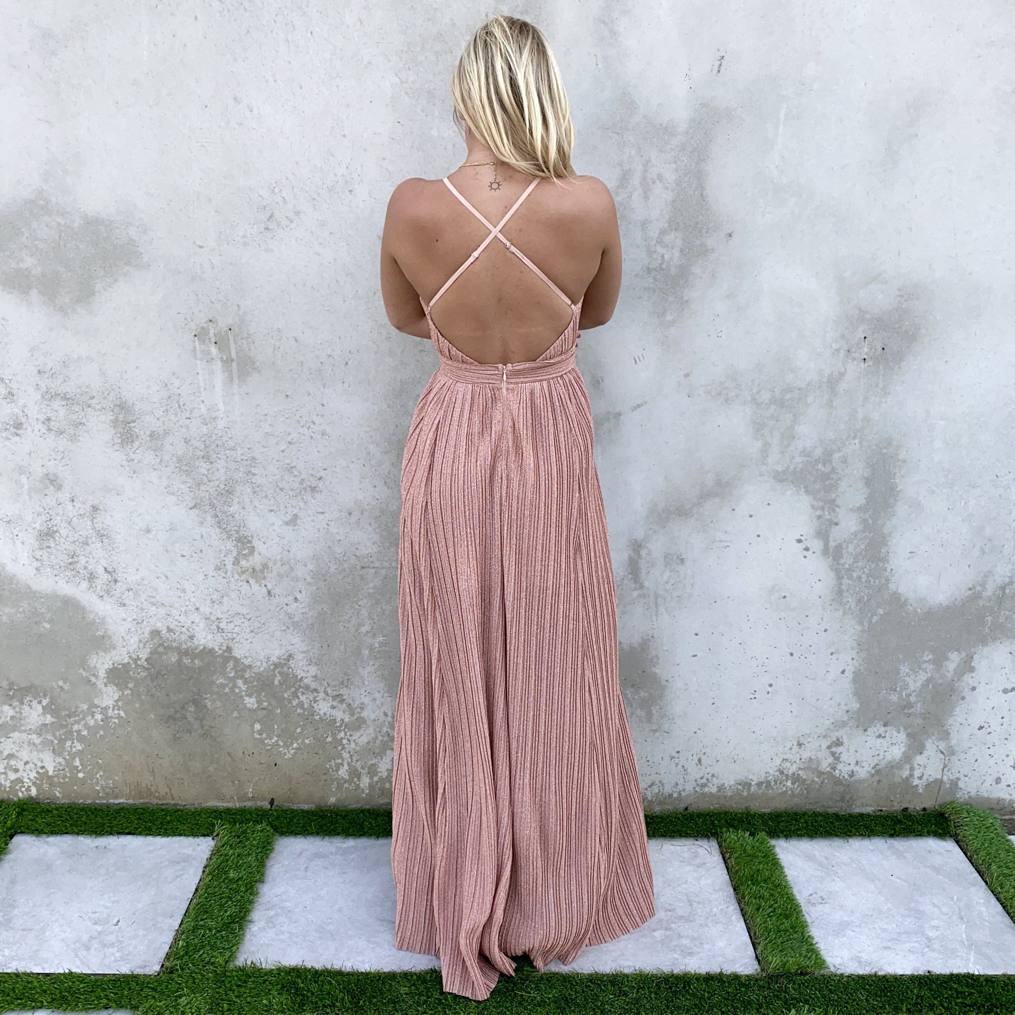 Hidden Gems Rose Gold Party Maxi Dress - Dainty Hooligan Hidden Gems Rose Gold Party Maxi Dress - Dainty Hooligan