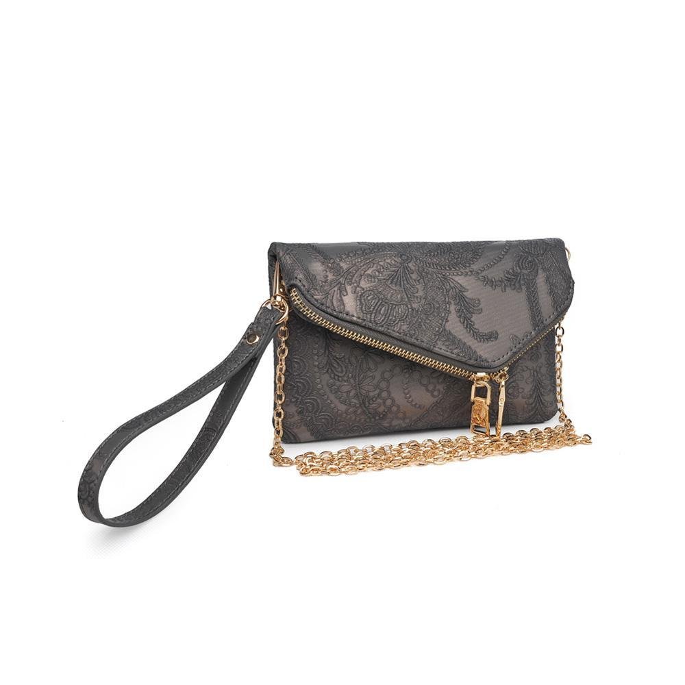 Lucy Wristlet Floral Pewter - Dainty Hooligan
