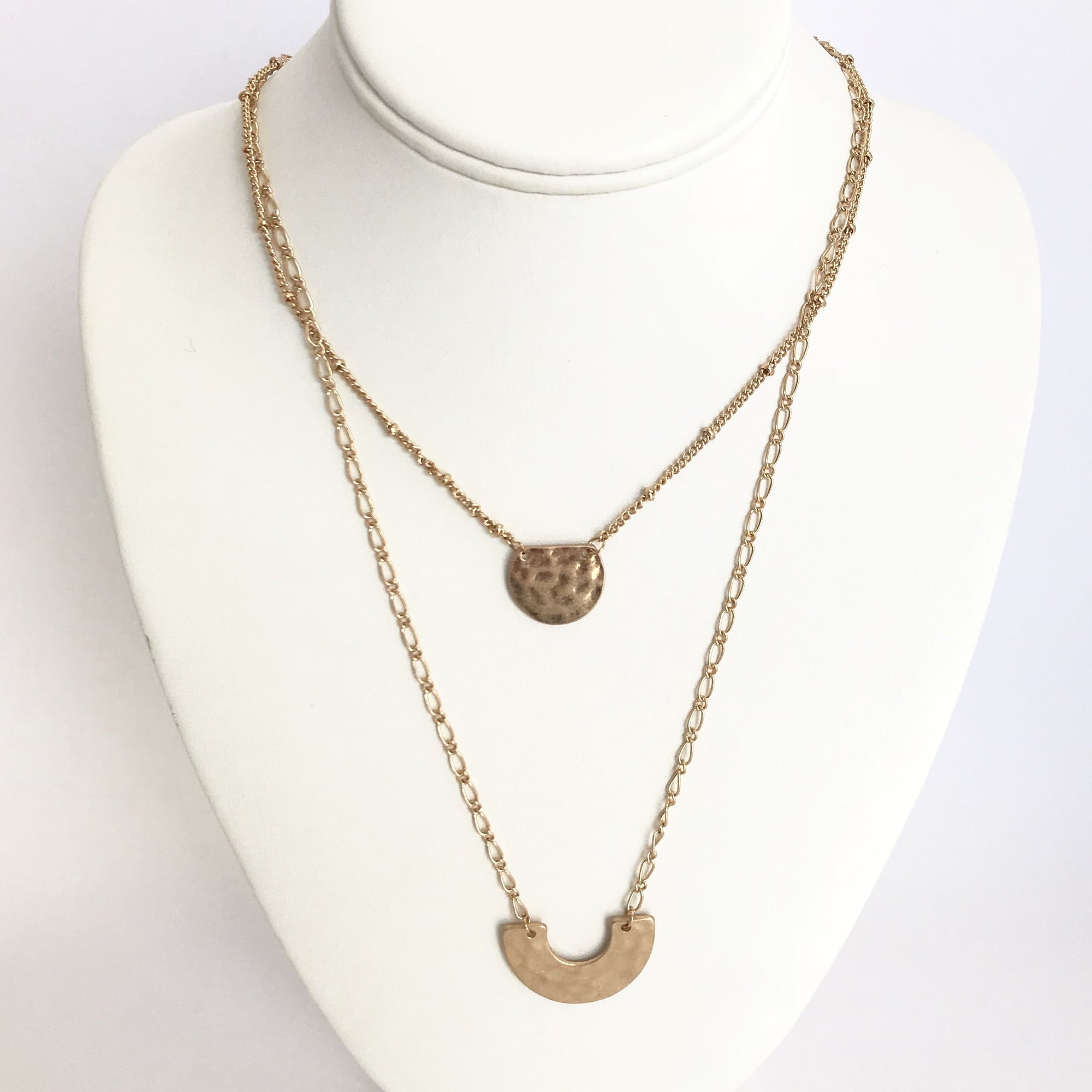 Off The Chain Copper Layered Necklace - Dainty Hooligan