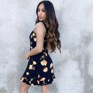 Set The Stage Floral Skater Dress - Dainty Hooligan