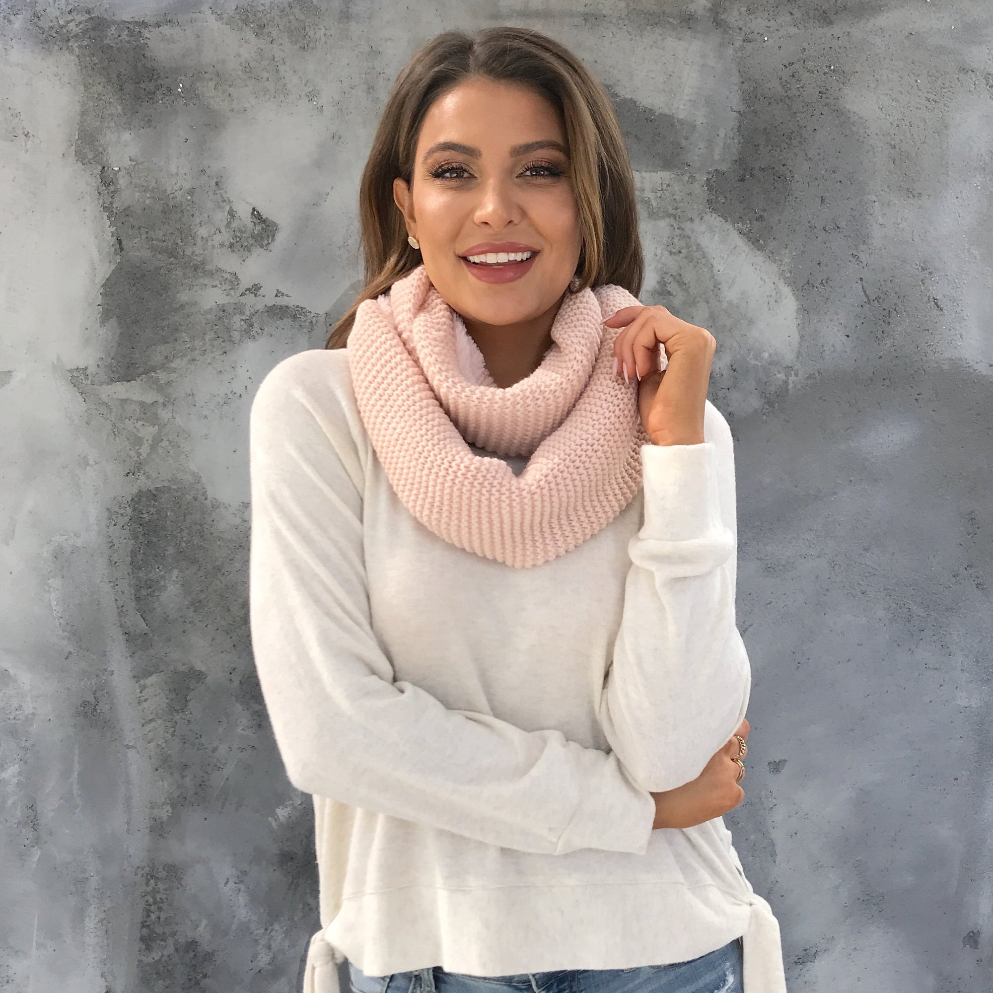 Softest Touch Infinity Scarf in Pink - Dainty Hooligan