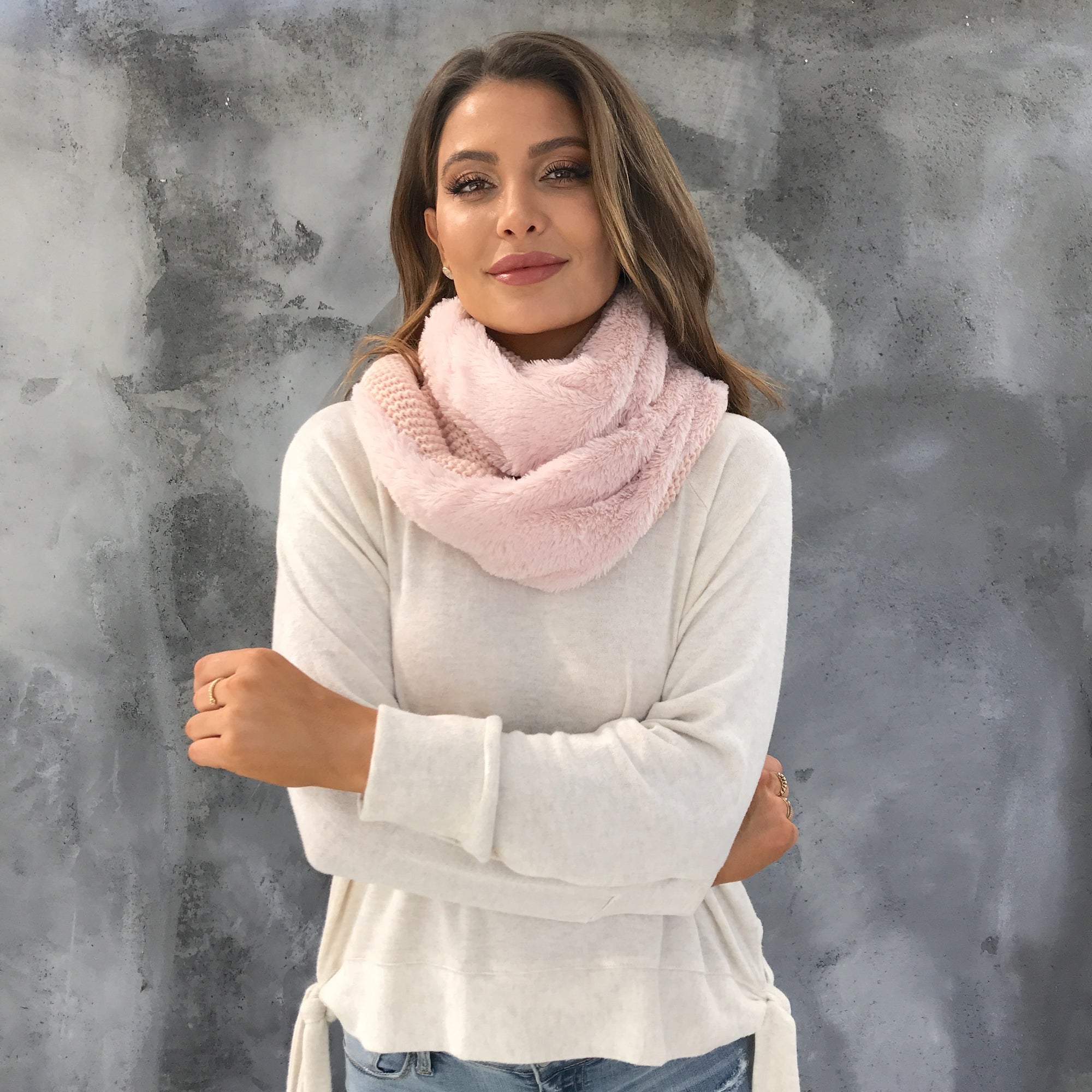 Softest Touch Infinity Scarf in Pink - Dainty Hooligan