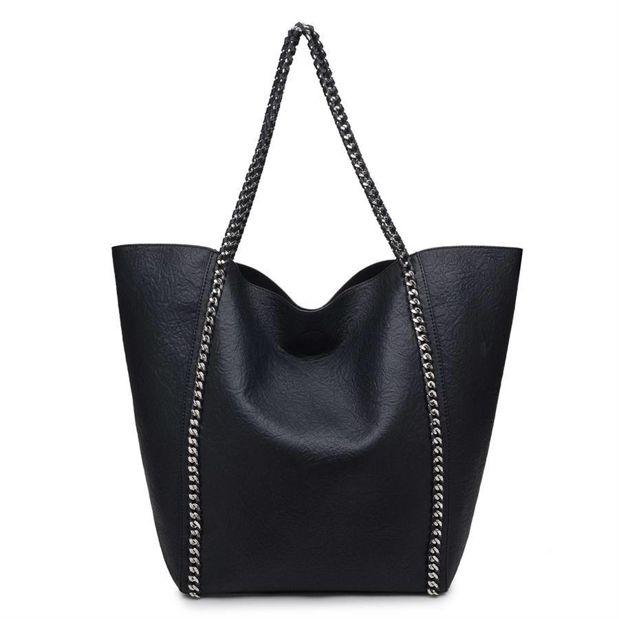 Matilda Tote Handbag in Black - Dainty Hooligan