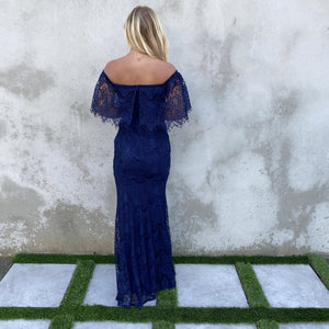 Sweet Devotion Crochet Lace Dress in Navy - Dainty Hooligan